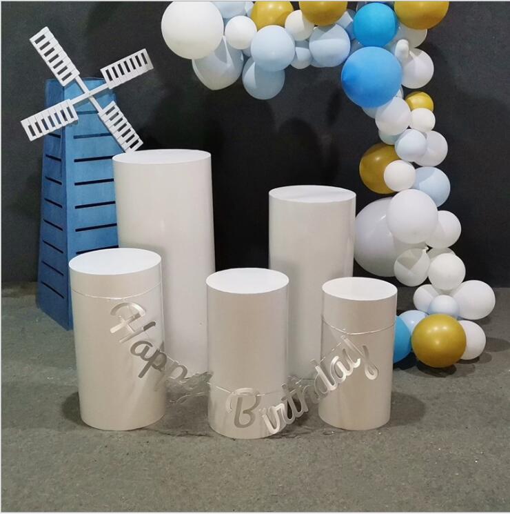 

Free shipping New products Round Cylinder Pedestal Display Art Decor Plinths Pillars for DIY Wedding Decorations Holiday