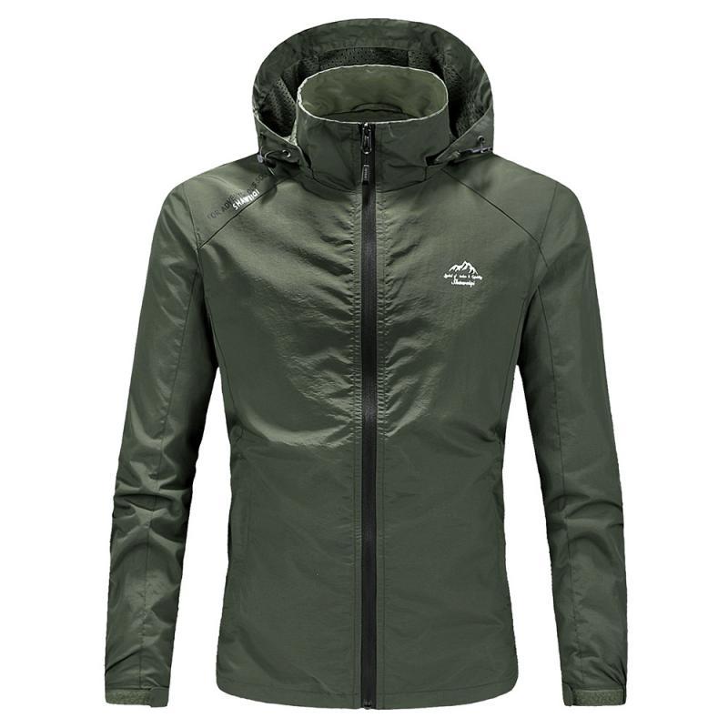 

Spring and autumn new style men's jacket outdoor casual jacket windproof foreign trade cross-border hooded top tide, Blue