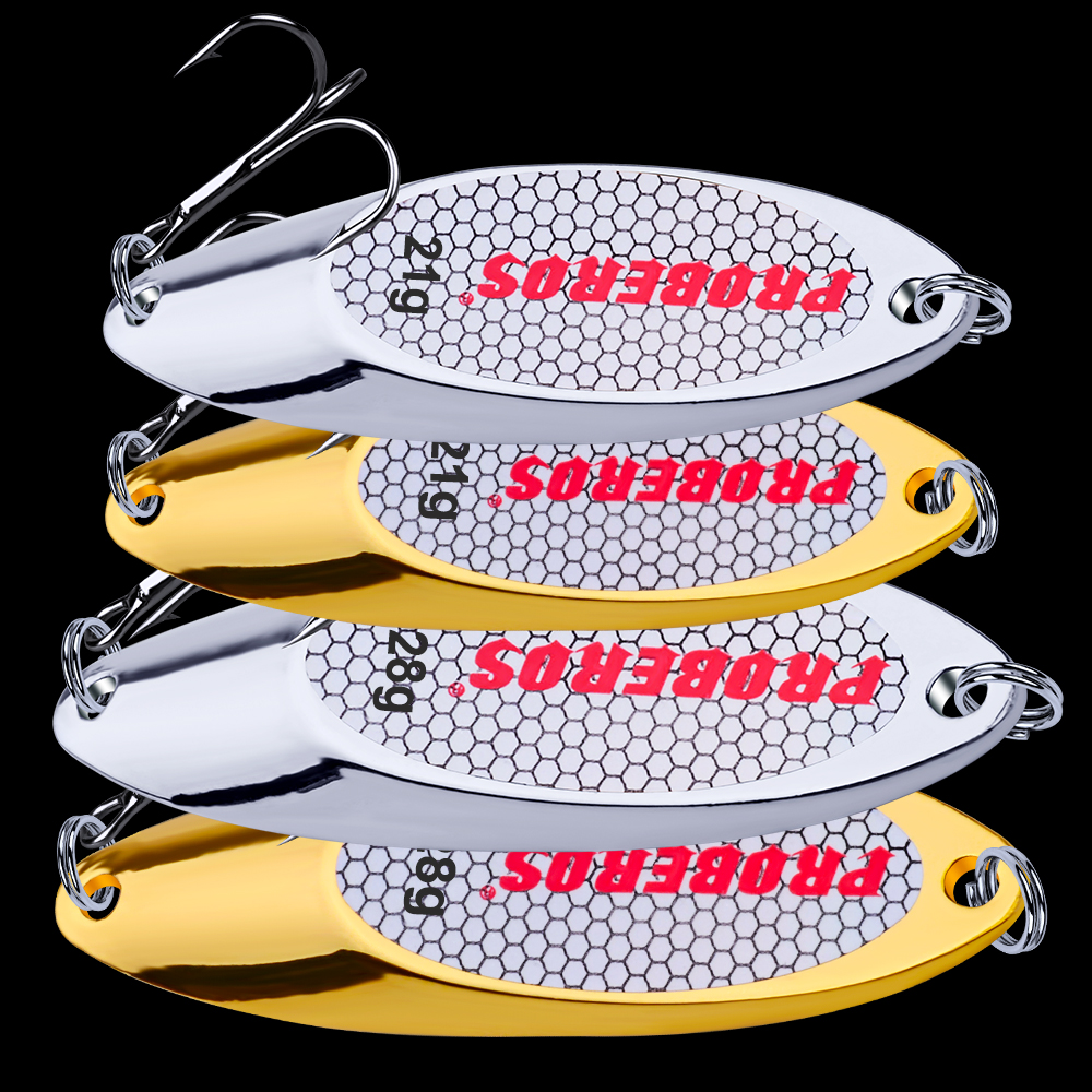 Top Metal Spoon Lure 3g- 32g Metal Bass Baits Silver Gold Spoon Fishing Lure 8#-2# Hook Metal Lure Fishing Tackle-image-609417829