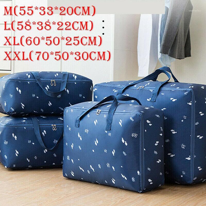 

Free shipping Large Storage Bags Box Oxford Clothes Quilt Bedding Duvet Laundry Pillows Zipped Non-woven clothing Storage bag1