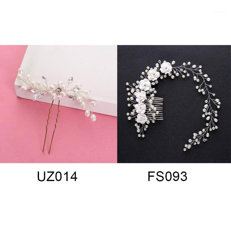 

Newly Wedding Bridal Hair Accessories Crystal Flowers Imitation Pearl Hair Comb/Pin for Women Girl CLA881