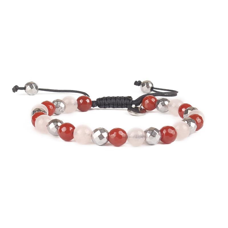 

Balibali Newest Colorful Natural Stone Adjustable Length Handmade Bracelet for women men Rope Chain Woven Bracelet Bangle