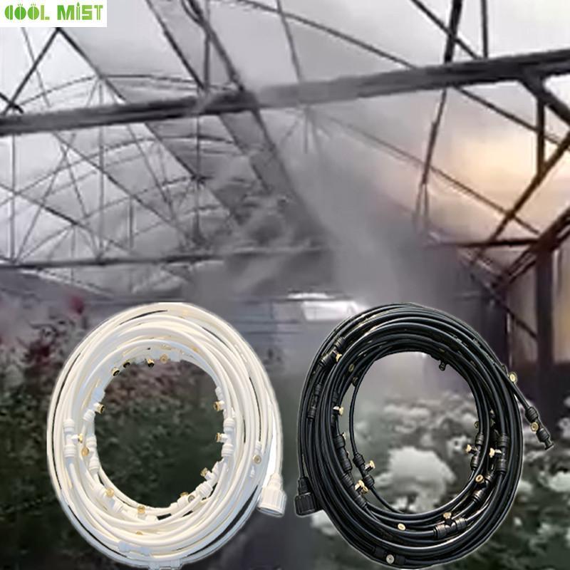 

S029 Tap water pressure water sprayer 12M 40ft garden mist spray set low pressure atomization system patio cooling misting kits1