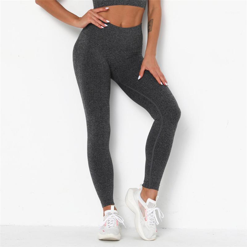 

Solid Seamless Yoga Pants High Waist Leggings Women Running Sport Tights Gym Fitness Clothing Push up Workout Training Legging1, Dark gray