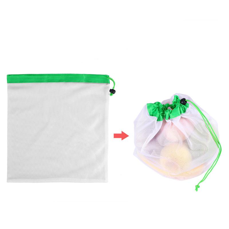 

Reusable Mesh Produce Bags Mesh Storage Bag See-Through Grocery Bags Storage Bag For Vegetable Toys Fruits