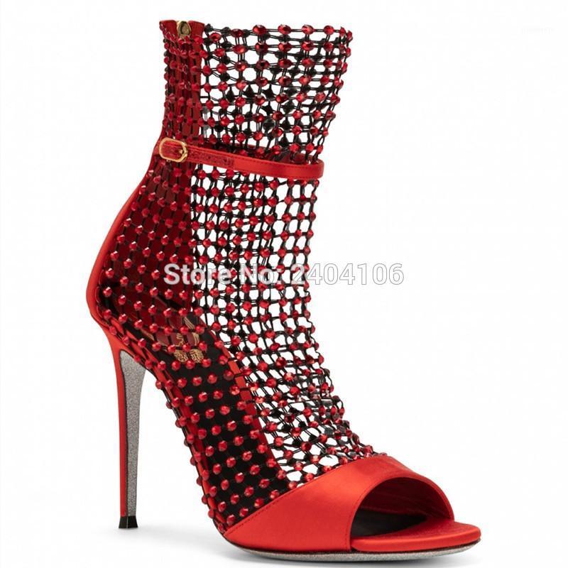 

Super High Buckle Strap Stiletto High Heels Hottest Fashion Luxury Design Woman Shoes Bling Bling Studded Crystal Women Pumps1, Red