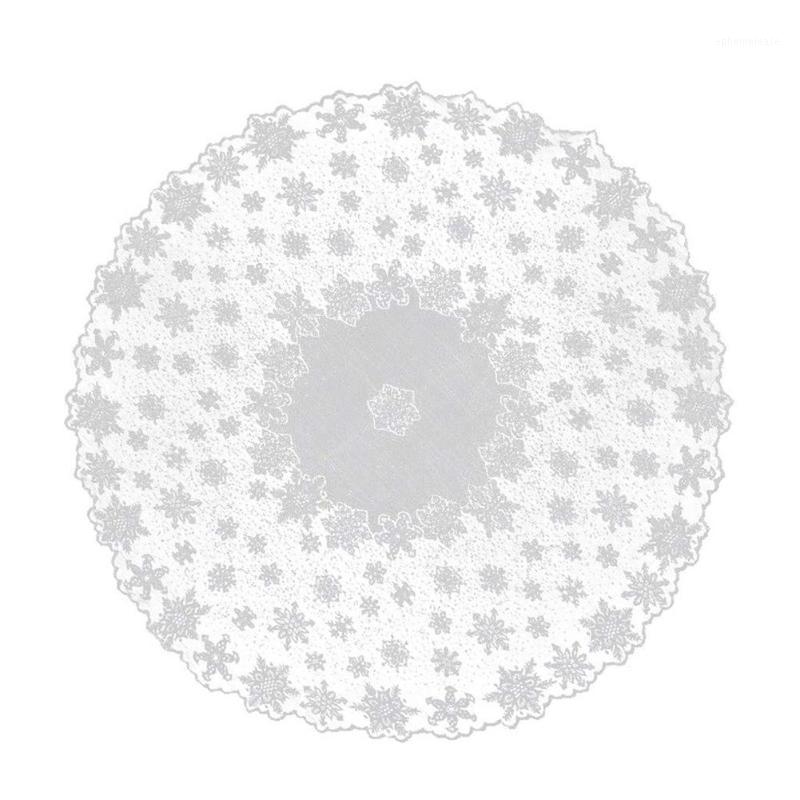 

DishyKooker Christmas Table Cloth Snowflake White Table Cover Christmas Decoration1, Yellow