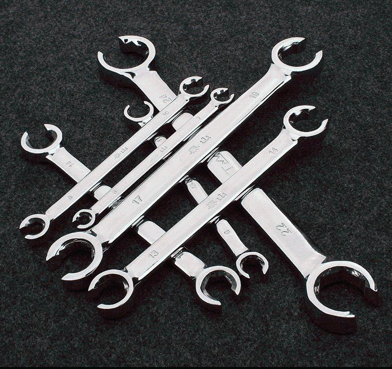 

Flare nut spanner brake wrench for car repair hand tools crow's-foot spanner set