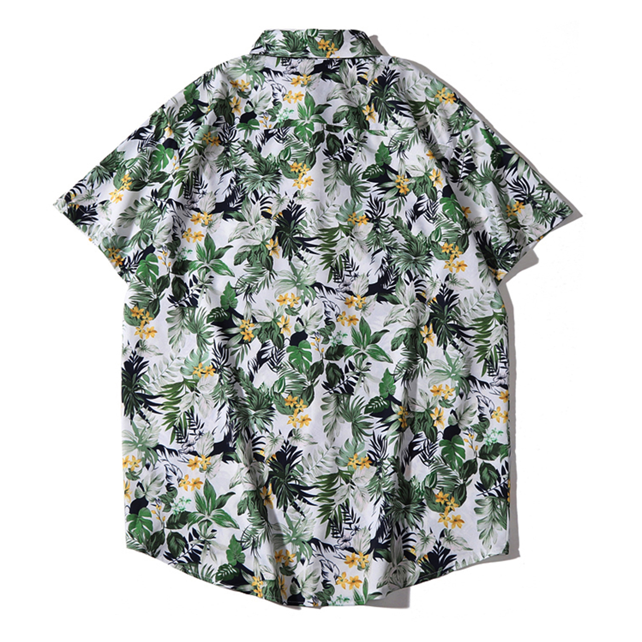 

2021 New Aelfric Eden Summer Hawaii Beach Shorts Men Tropical Plant Print Hip Hop Short Sleeve Streetwear Cotton Casual Loose Tops Vy7s, White