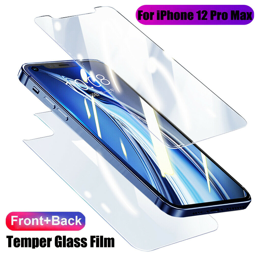 

Tempered Glass Film Protector for iPhone X XS XR 11 12 Mini Pro Max Front+Rear Back Screen Anti-shatter Fullbody Protective Cover