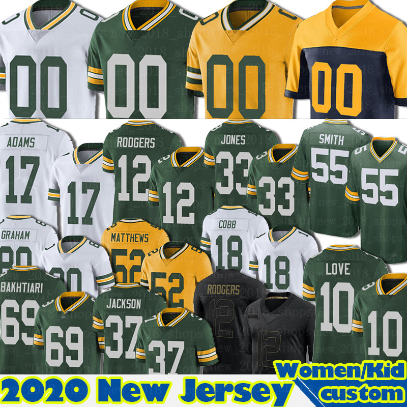 

12 Aaron Rodgers Jersey 23 Jaire Alexander Custom 33 Aaron Jones Davante Adams Charles Woodson Za'Darius Smith David Bakhtiari Men Kid, Custom kid jersey (baozhuangg)
