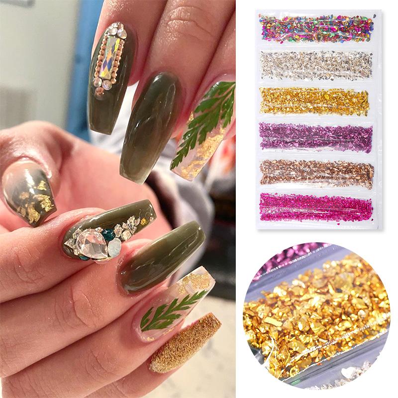 

1 Bag Corlorful Nail Rhinestones Stones Beautiful Nail Decoration Rose Gold Mixed Size Bling Jewelry Art Decorations