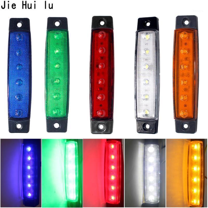 

12/24V 6 LED White Yellow Truck Trailer Pickup Side Marker Indicators Light Truck Lorries Bus Clearance Side Marker 5Pcs 10Pcs1, As pic
