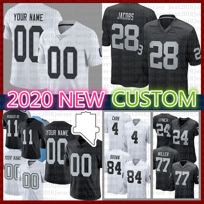 

13 Marcus Allen Hunter Renfrow Ronnie Lott Jim Plunkett Custom Football Jersey Damon Arnette Fred Biletnikoff Kolton Miller Damon Arnette, Patch+women(size s-xxl)-tuxizhe