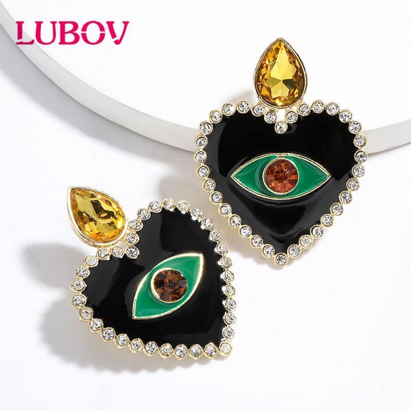 

LUBOV 2020 Gold Color Dangle Earrings for Women Evil Eye Drop Earrings Vintage Jewelry 2020 Statement Heart Party Gift1