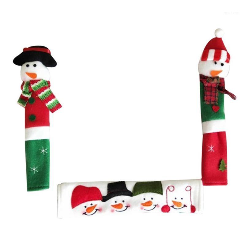 

Christmas Microwave Oven Door Handle Door Handle Gloves Refrigerator Anti-Static Double Gloves1