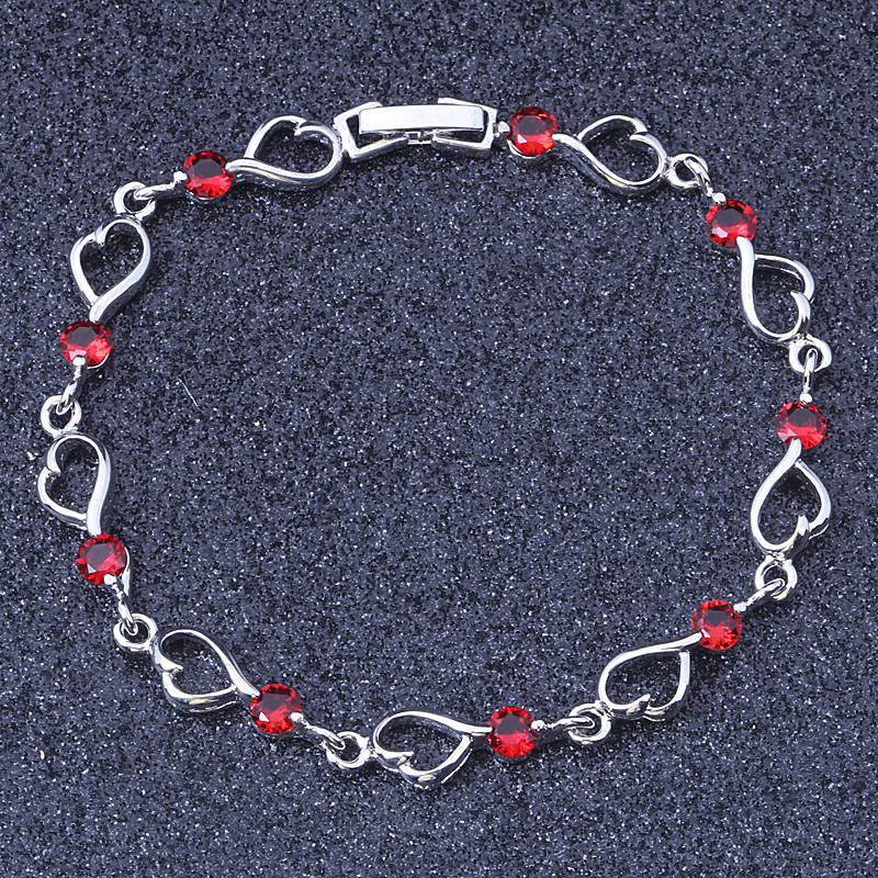 

Elegant White Gold Colour Red zircon Fashion for women's Bracelet S122