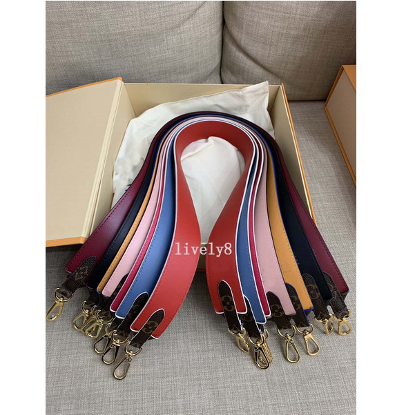 

Famou designer brand Genuine Leather women straps handbags wide shoulder long strap bandouliere crossbody bags belt with dust bag box, Black