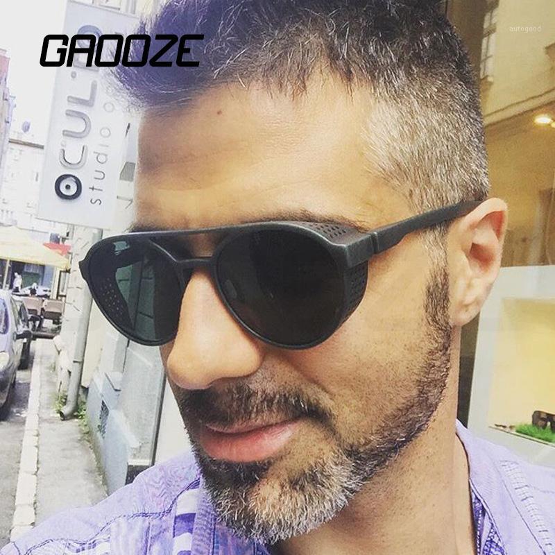 

Sunglasses GAOOZE Men Glasses For Round Sun Driving Steampunk Vintage Sunglass Oculos LXD561