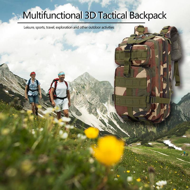 

Hot Sale Outdoor Bags Skillful Manufacture Large Molle Rucksack 30L Climbing Knapsack Camping Waterproof 3D Backpacks, Black
