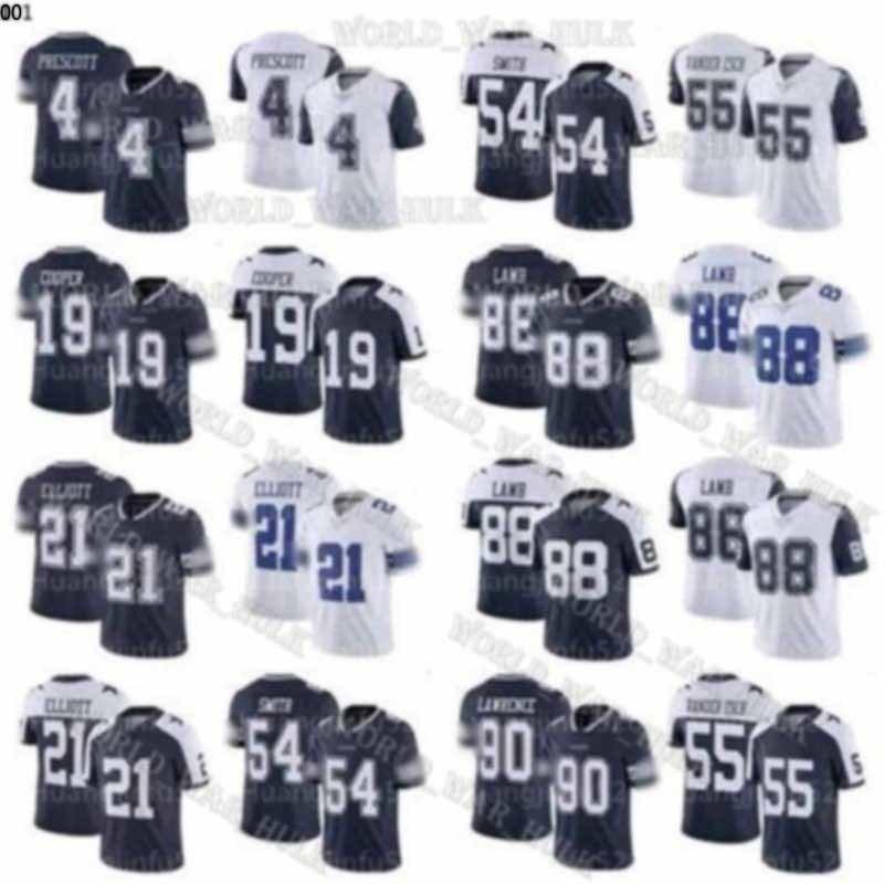 

88 CeeDee Lamb Dalla Cowboy 4 Dak Prescott 21 Ezekiel Elliott 55 Leighton Vander Esch Amari Cooper jersey 7 Ben DiNucci 01, Custom youth (niu zai)
