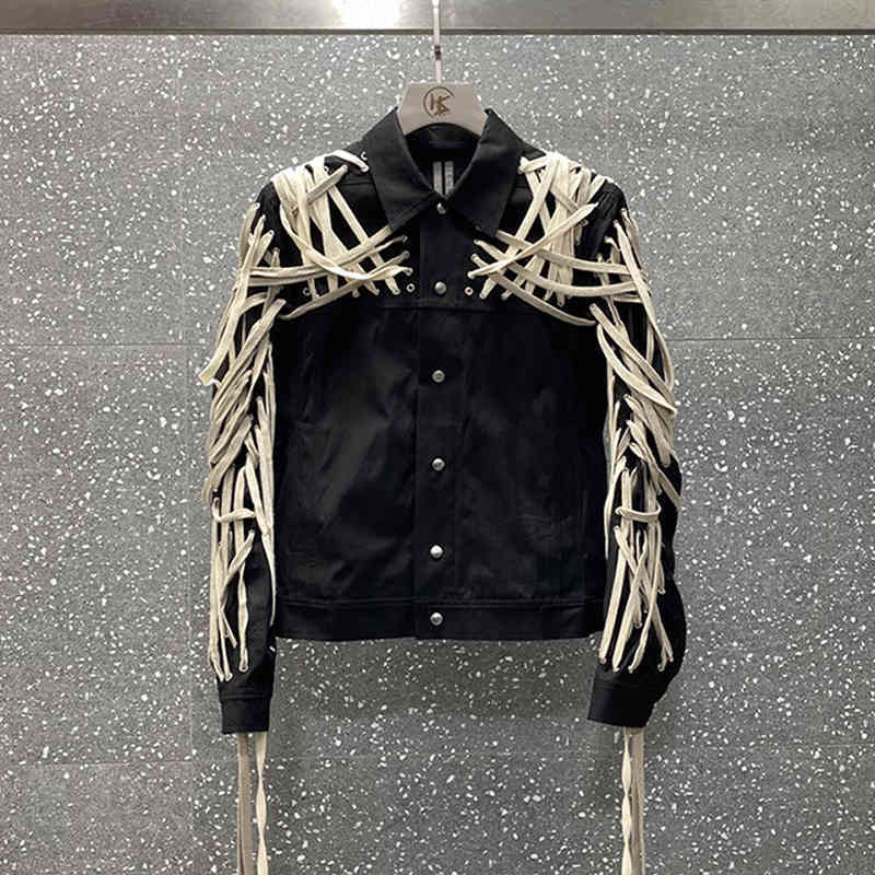 

High Street Brand Rick New Design Rock Style Men's Owens Jacket Clothing Men's Coat Women's Spring Jacket, Black