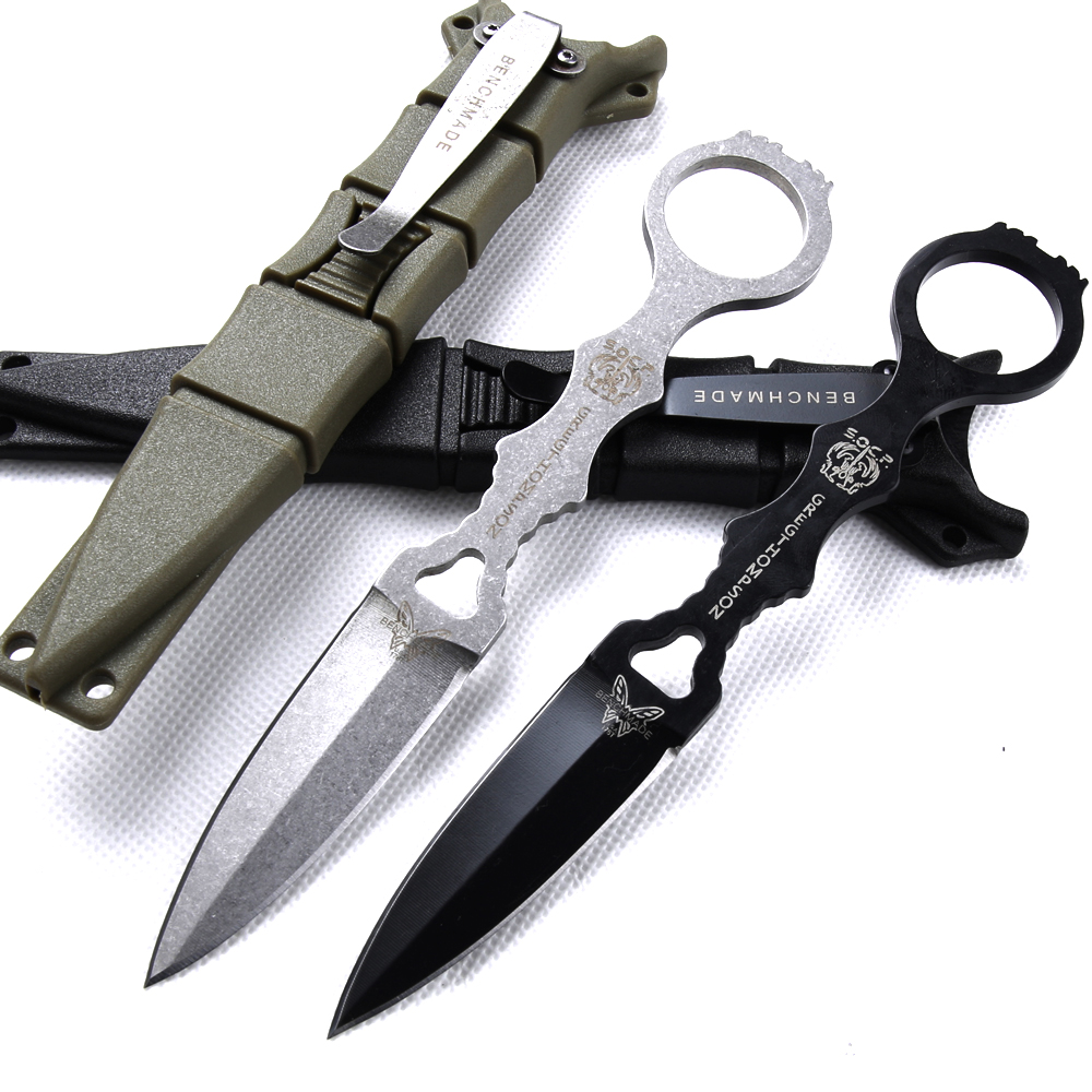 

2 Models Benchmade Folding Xmas D2 Straight Knife Camping Survival Fixed Folding EDC Handle BM176 Blade 176 Knife Gift Knife Gemqv