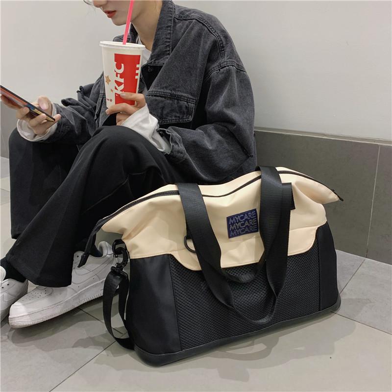 

2021 New Woman Tote Bag Fashion Letter Big Capality Canvas Bag Casual Shoulder Messenger Bags Unisex Patchwork Shopping, Black