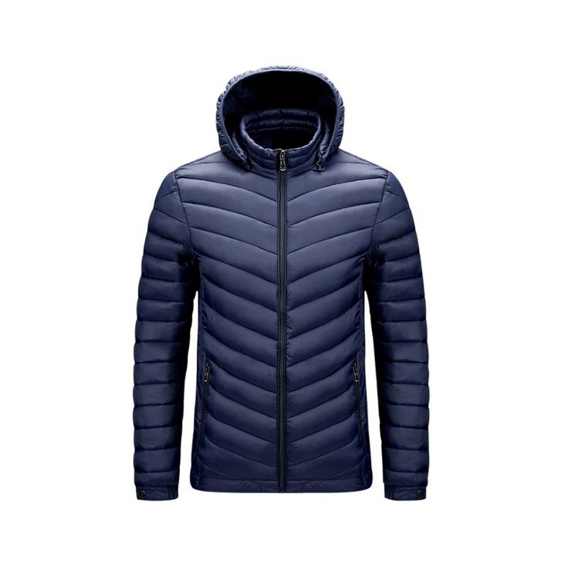 

Laamei Men's Hoodied Parkas Men's Jacket Down Jacket Water and Wind-Resistant Breathable Coat Big Size Solid Men Hoodies Jackets, Black