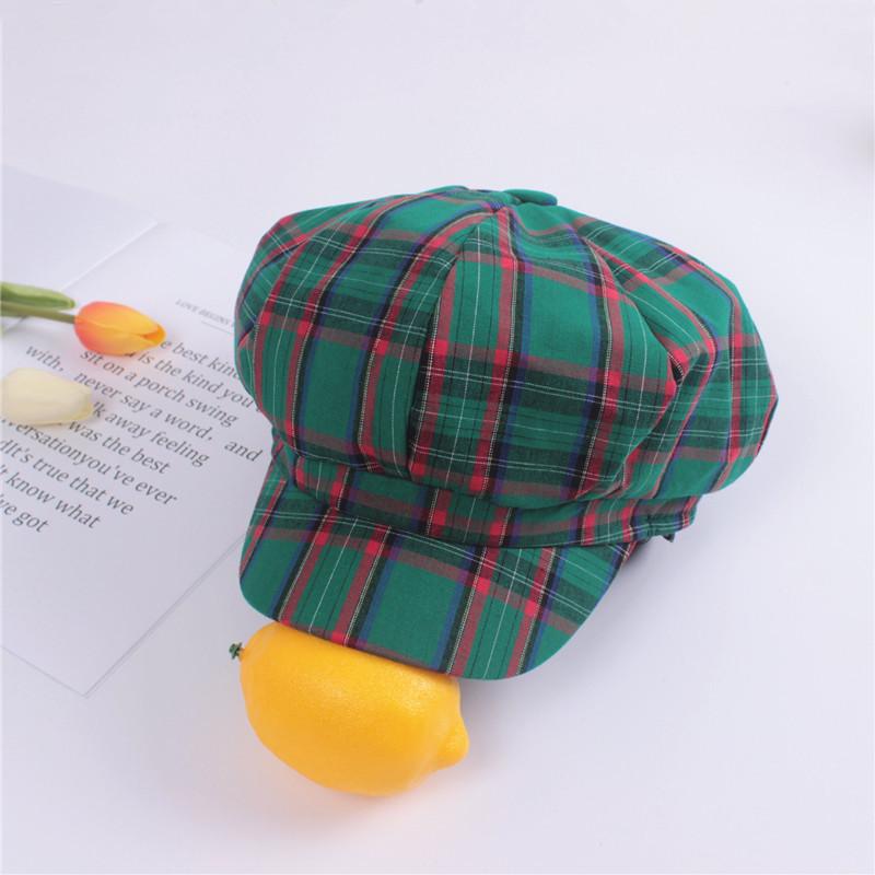 

Cai Xu Kun Celebrity Inspired Hat Men's Korean-style Pattern Octagonal Cap Women's Retro Artistic Beret, Green