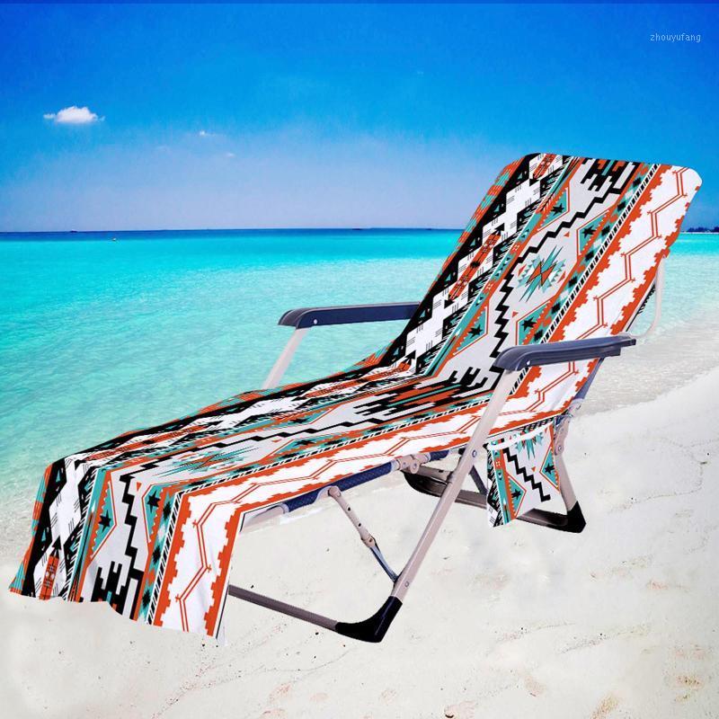 

Blankets Stripe Chair Cover Printed Beach Towel Polyester Cotton Lounge Blanket