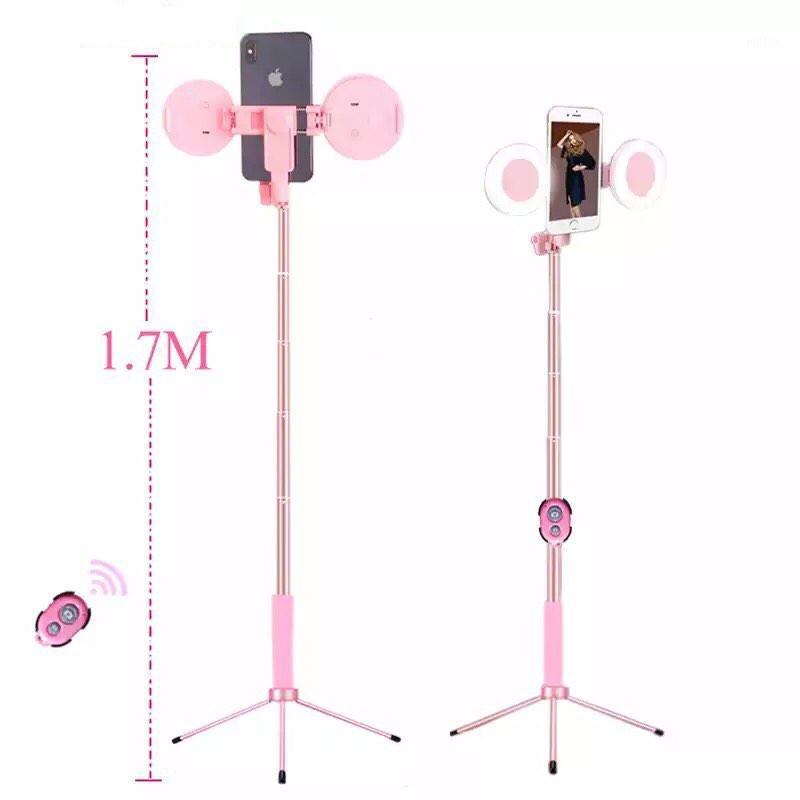 

Tripod LED Selfie Stick 1.7m Extendable live Ring light Stand 4 in 1 With Monopod Phone Mount for Android SmartPhone1