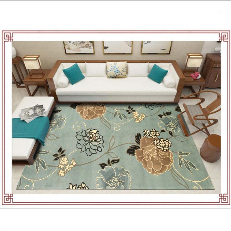 

Carpets for Living Room Classical Flower Green Pattern Carpet Christmas Rug Rugs for Children Rooms Nordic Decoration Home Baby1