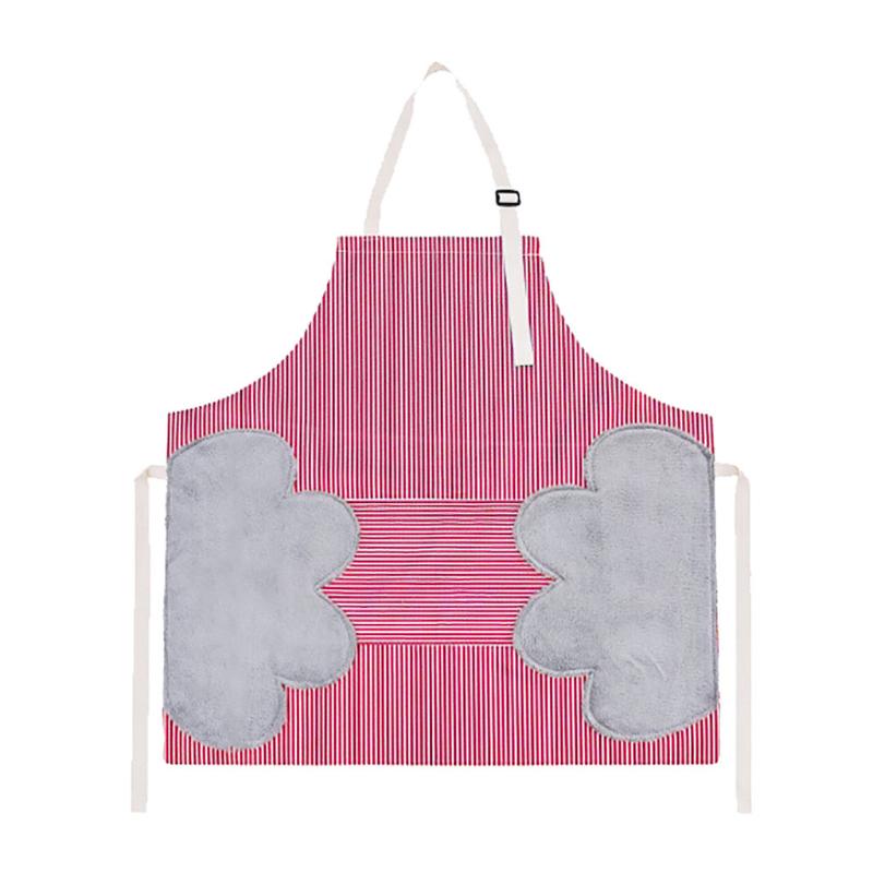 

Waterproof Strip Apron Kitchen Cooking Adjustable Wipe Hands Pocket Household Practical Sleeveless Cooking Apron