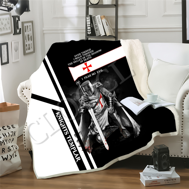 

CLOOCL Jesus Knights Templar Cross 3D Print Street Style Air Conditioning Blanket Sofa Teens Bedding Throw Blankets Plush Quilt