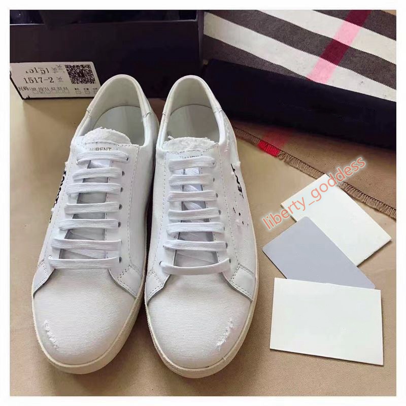 

2020 new top luxe Cotton canvas little white causal shoes slp lace up top quality causal unisex shoes size 36-44