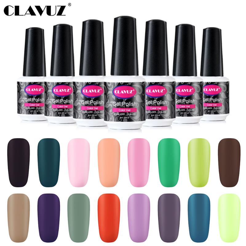 

CLAVUZ 52 Colors One-step Matte Gel Polish Nail Polish Cosmetics Nail Lacquer Gellak Primer 8ML, 4642