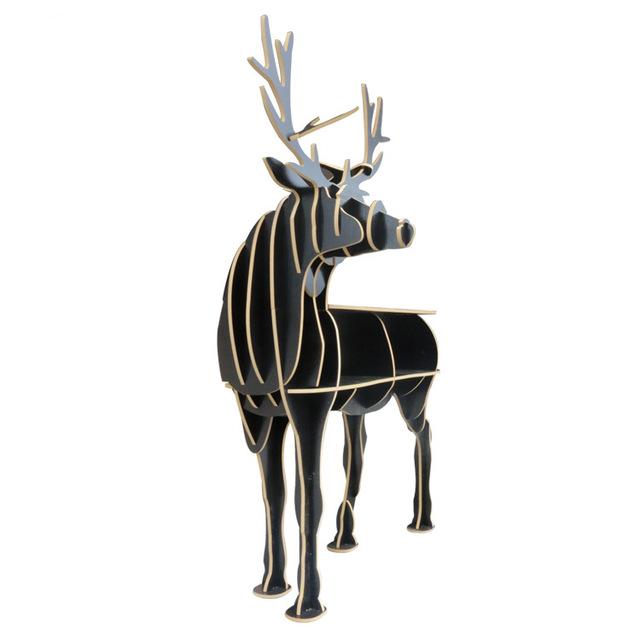 

Wood Craft Deer Coffee Table Book Shelves Deer Desk Table Wood Furniture
