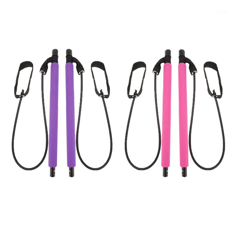 

Portable Pilates Stick Bar with Resistance Bands Yoga Pull Rods Fitness Pilates Bar Fitness Rubber Tube Bands Yoga Exercise Work1