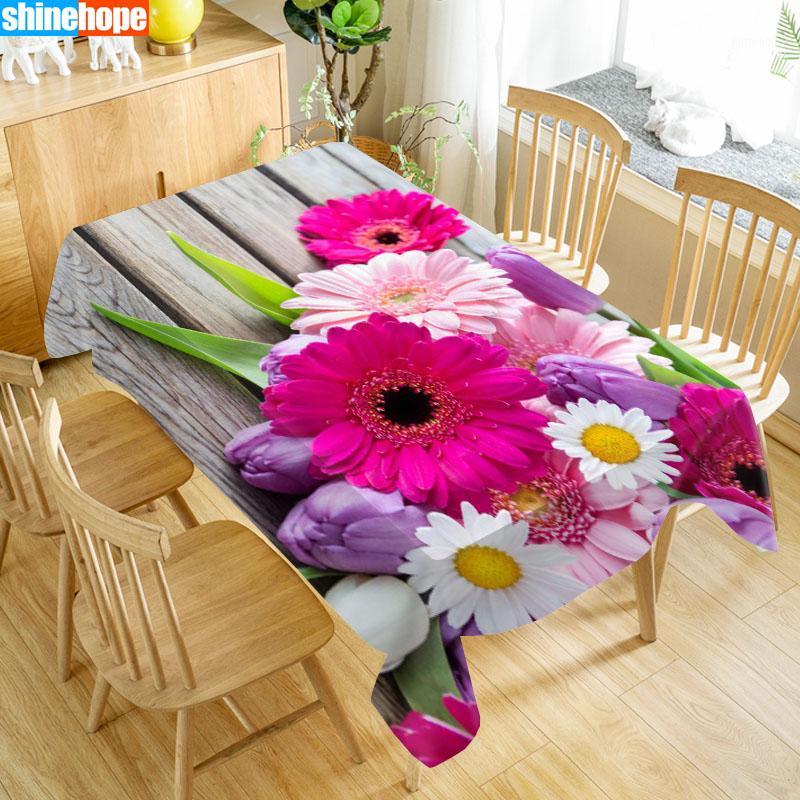 

Custom Table Cloth Gerberas Tablecloths Oxford Print Rectangular Waterproof Oilproof Wedding Table Cover1, Tablecloths 23