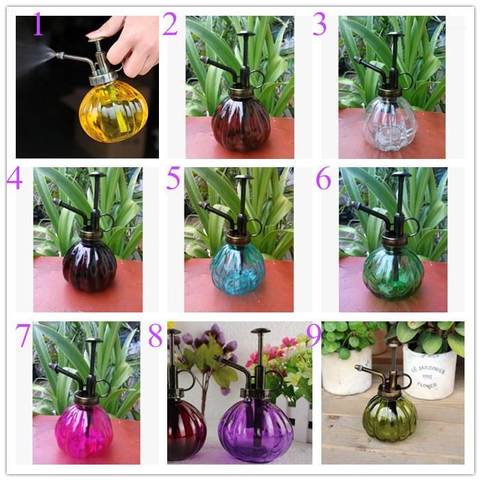 

9 colors Zakka Vintage glass plastic antique copper water cans garden tools pressure sprayer watering cans home decoration1