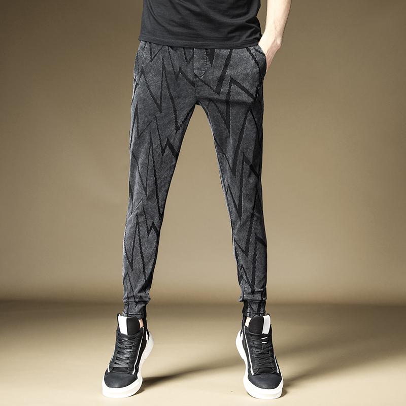 

Men Pants Fashion Casual Elastic Waist Drawstring Joggers Trousers, Dark grey
