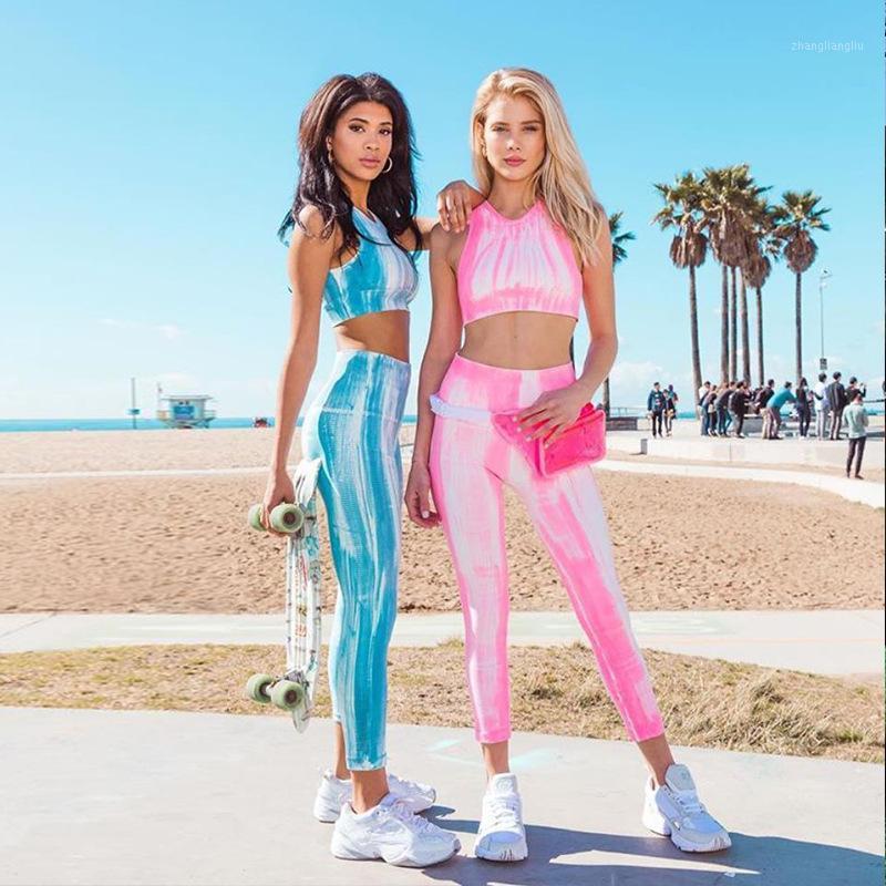 

Women Sport Suit Fitness Female Yoga Set Drawing Print Workout Gym Wear Running Clothing Tracksuit Sexy Ensemble Sportswear1, Light blue
