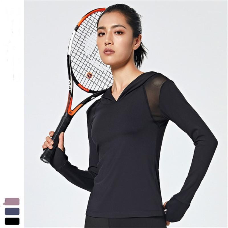 

Workout Long Sleeve Shirts for Women - Yoga Running Tops Pullover Exercise T-Shirt With Thum Crop Athletic 2020 Autumn1, As picture
