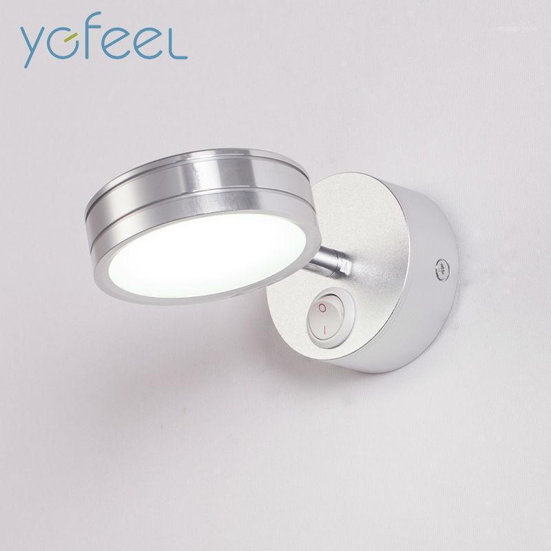 

YGFEEL] 5W LED Wall Lamps With Switch Bedroom Bedside Lamp Reading Light Corridor Stair Lighting Direction Adjustable AC90-260V1