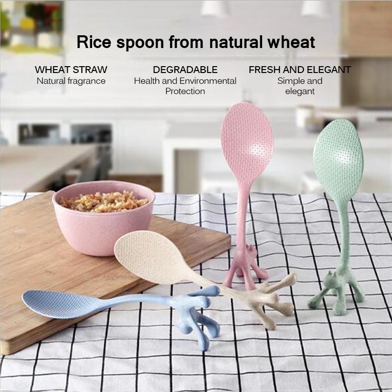 

Creative Cartoon Cute Cat Rice Spoon Wheat Straw Vertical Spoons Cartoon Animal Child Rice Spoon Kitchen Tool Server
