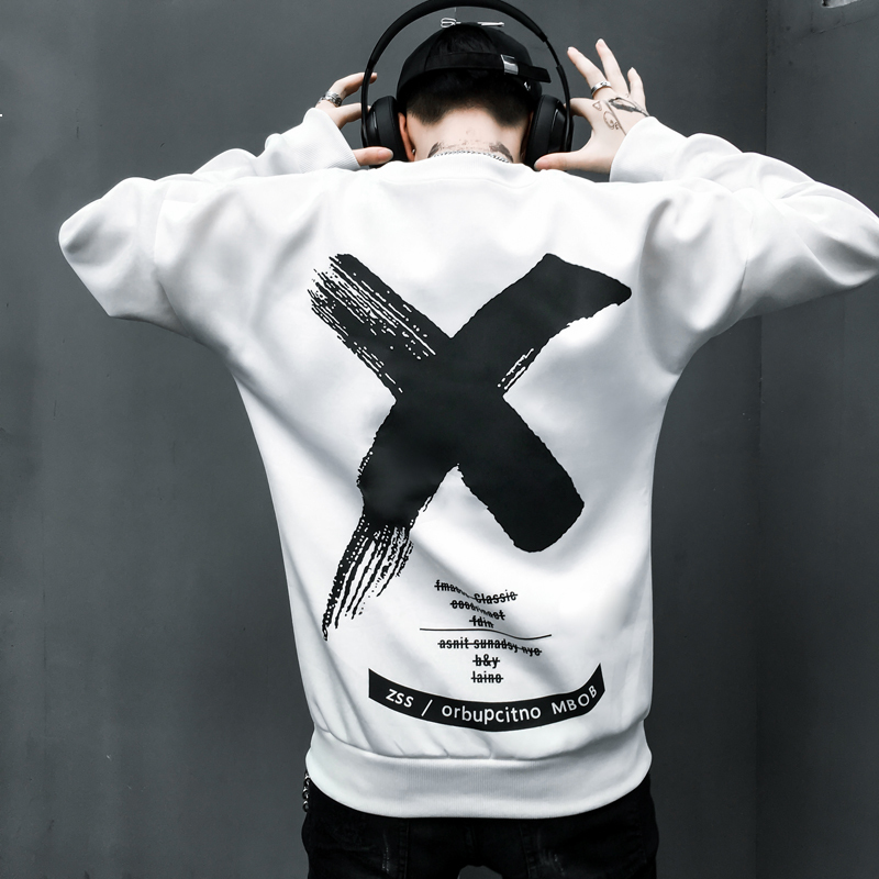 

2021 New Male Fashion Unleashes Hip Hop Casual Batwing Wing Hoodies Sleeve Shirts Streetwear Street Dance Hipster Saha SAHA, White 1