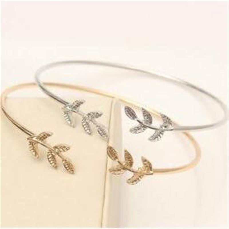 

Free Shipping Popular Accessories Metal Vintage Sweet Leaf Open Adjustable Fashion Bracelet For Lady Birthday Gift1