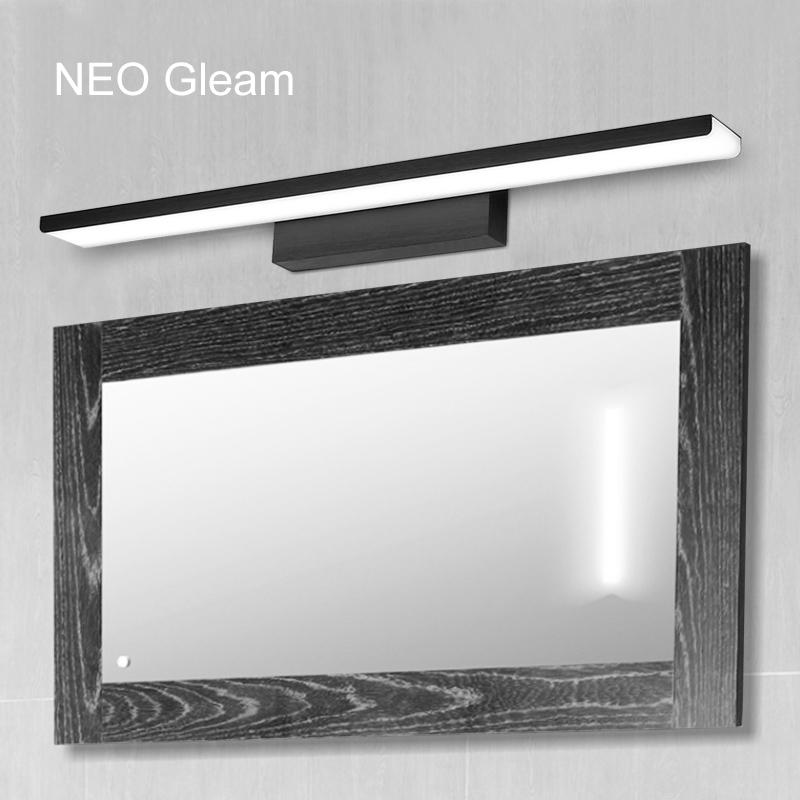 

NEO Gleam Bedroom Bathroom LED Mirror Light AC110-240V White/Black/Gold Wall Lamps Aluminum Modern Makeup Mirror Lights