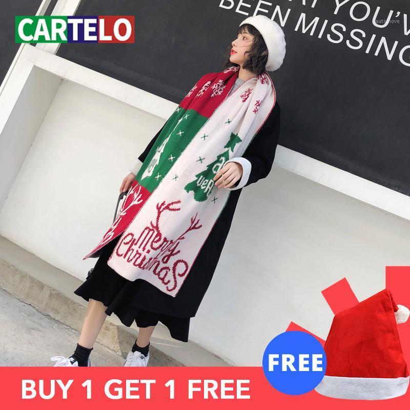 

Christmas scarf female winter knitted warm all-match Japanese shawl couple student Christmas gift scarf1